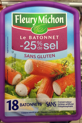 Le Bâtonnet (- 25 % de sel - Sans Gluten) 18 Bâtonnets - Product - fr