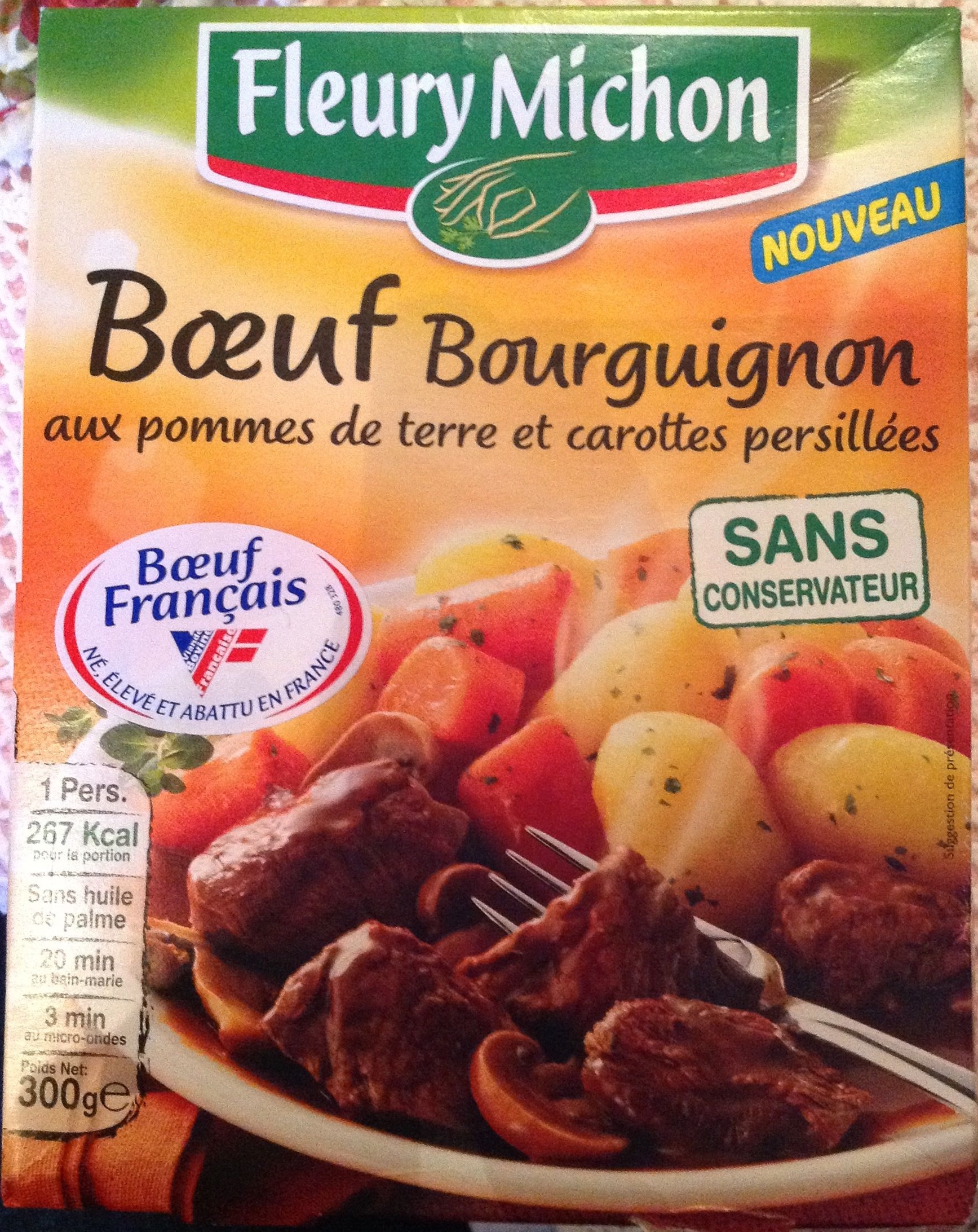 Bœuf Bourguignon aux pommes de terre et carottes persillées - Product - fr