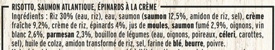 Risotto au saumon & épinards à la crème - Ingredientes - fr