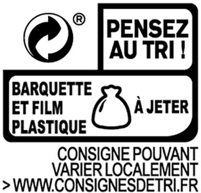 Le Coeur Frais Bleu onctueux  - 14 bâtonnets - Genbrugsinstruktioner og/eller emballageoplysninger - fr
