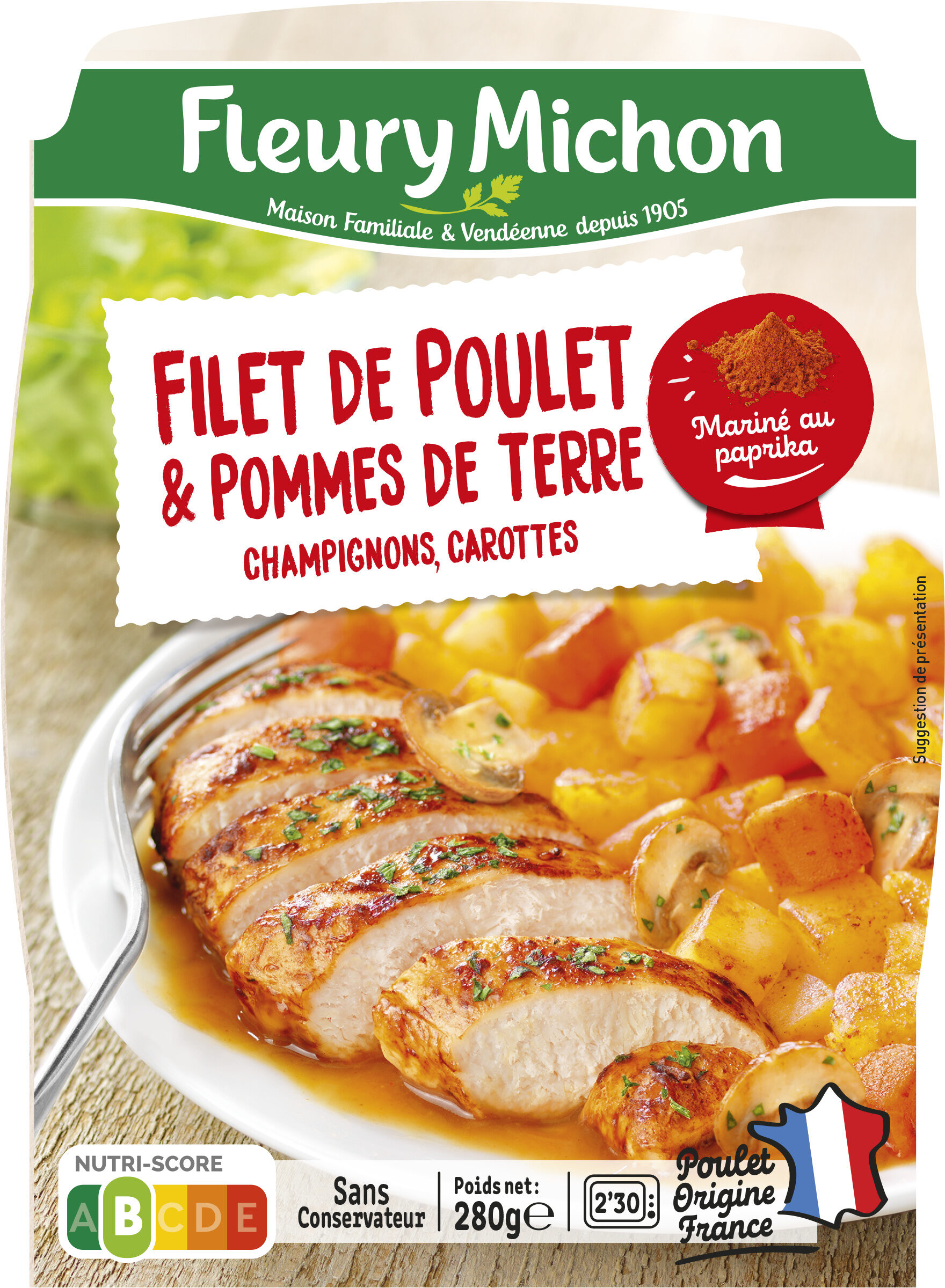 Filet de poulet & pommes de terre, champignons, carottes - Produkt - fr