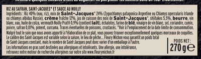 Les Saint-Jacques au Noilly et riz safrané - Ingrediënten - fr