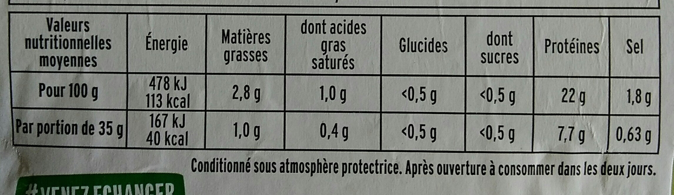 Le Supérieur cuit à l'étouffée -  2tr - Valori nutrizionali - fr