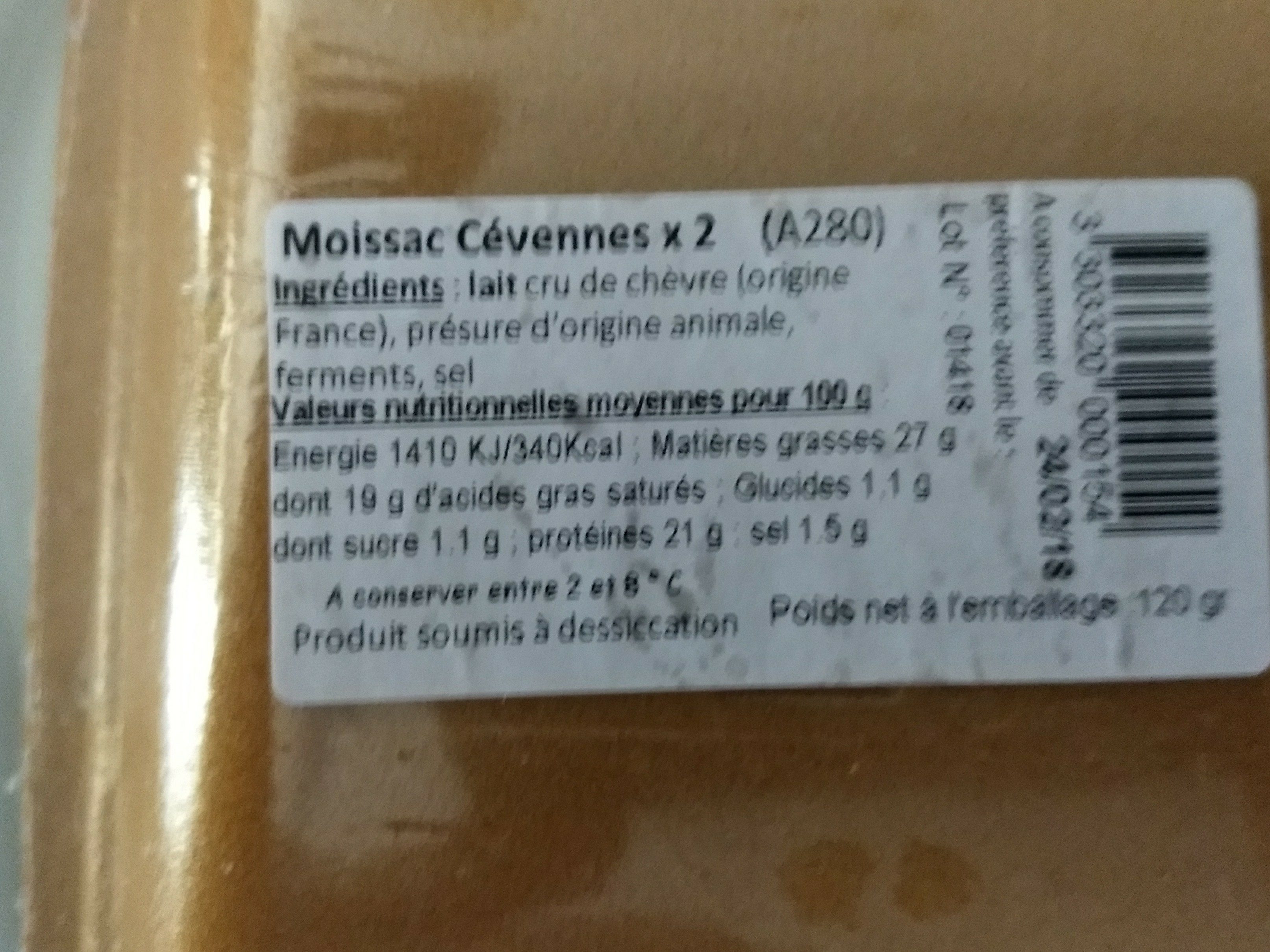 Le moissac des Cévennes - Ingredients - fr