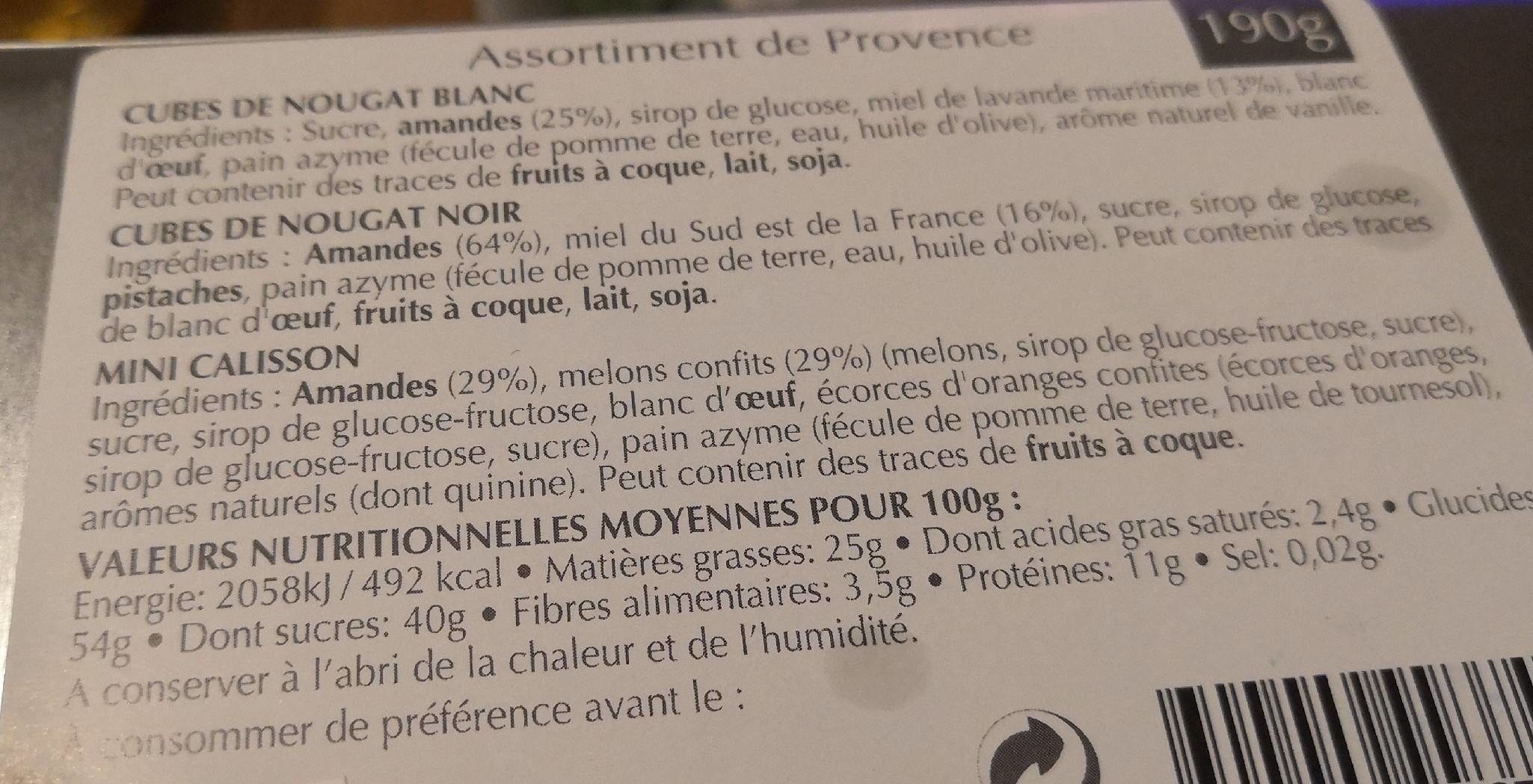 Assortiment de Provence - Ingredients - fr
