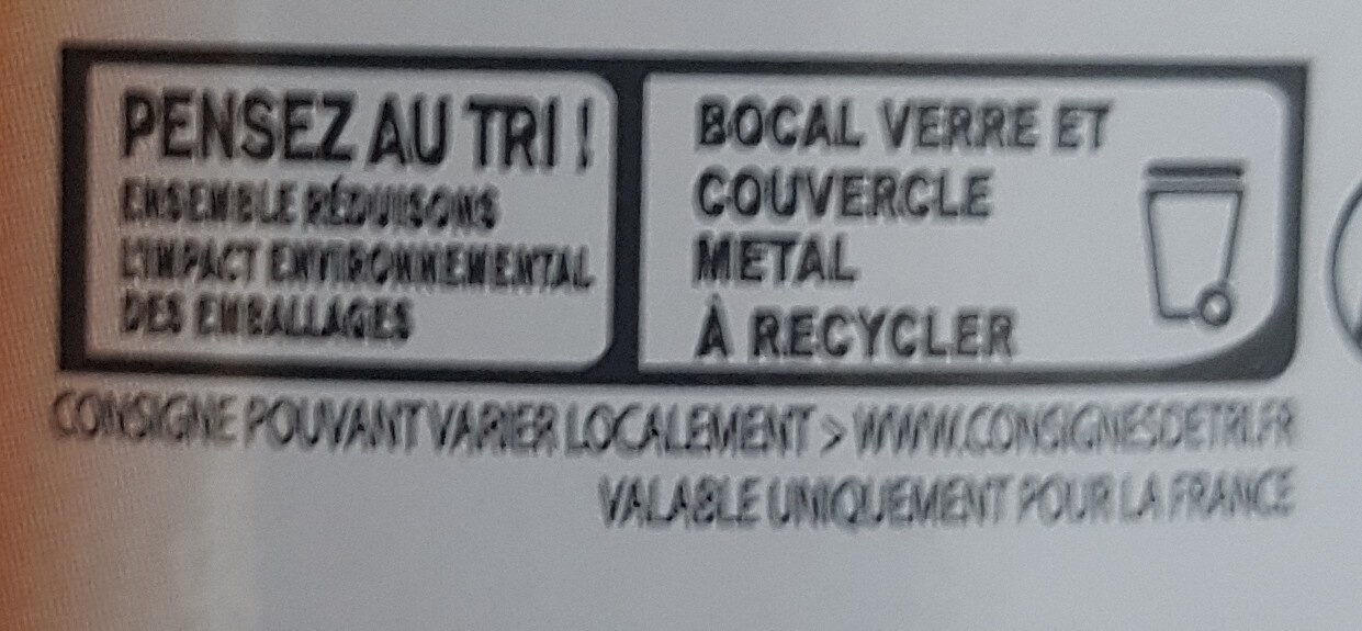 Petits pois et jeunes Carottes - Instruction de recyclage et/ou informations d'emballage