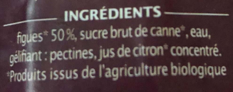 Confiture figue violette - Ingredientes - fr