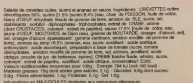 Cocktail de Crevettes - Ingredients - fr