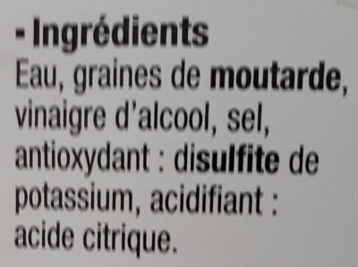 Moutarde de Dijon - Ingredienser - fr