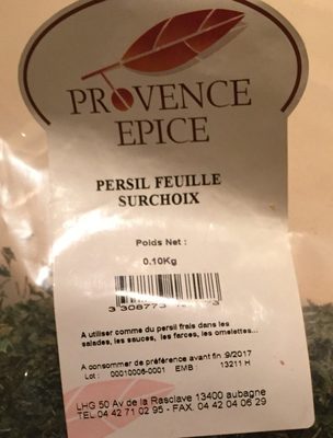 Persil feuille surchoix - Ingredients - fr