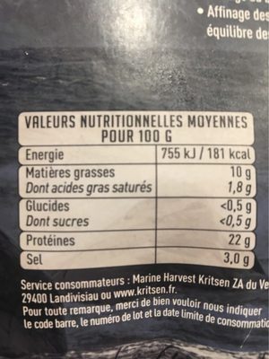 Cercle polaire - Nutrition facts - fr