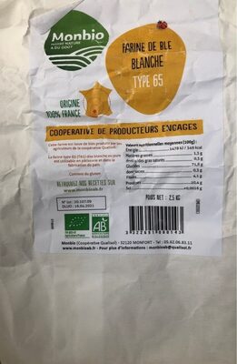 Farine de blé blanche type 65 bio - Product - fr
