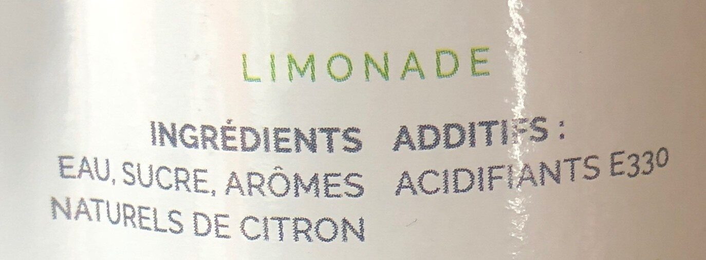 Limonade - Ingrédients