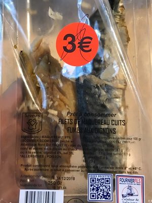 Filets de maquereaux cuits fumes aux oignons - Product - fr