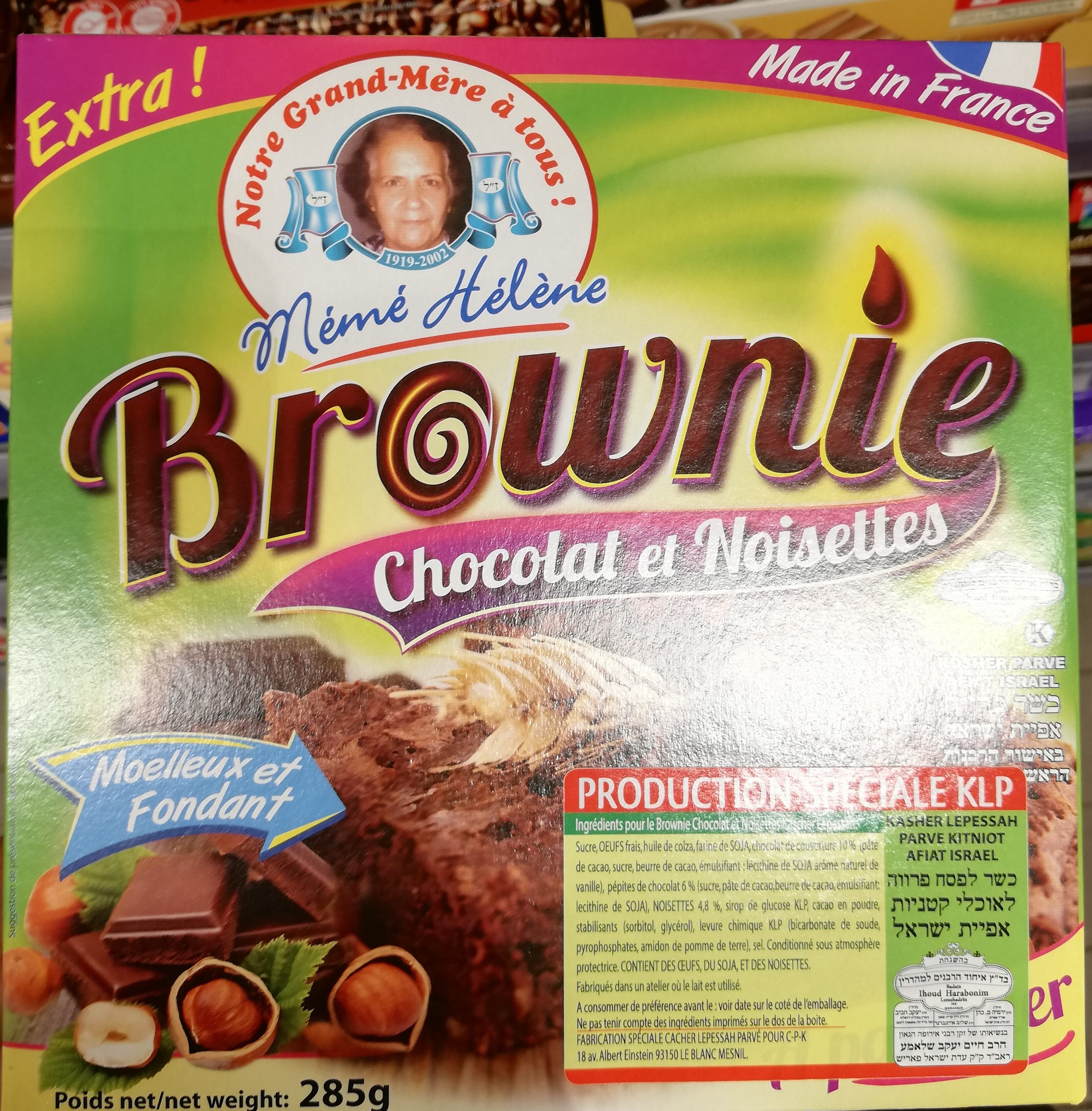 Brownie chocolat noisettes - Produit