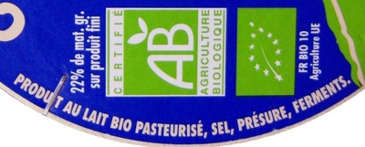 Camembert Biologique (22 % MG) - Ingredients - fr
