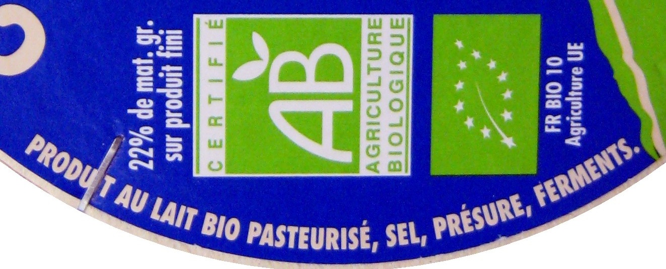 Camembert Biologique (22 % MG) - Ingredients - fr