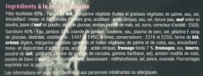30 Feuilletés garnis au Jambon-Fromage, Surgelés - Ingredienser - fr