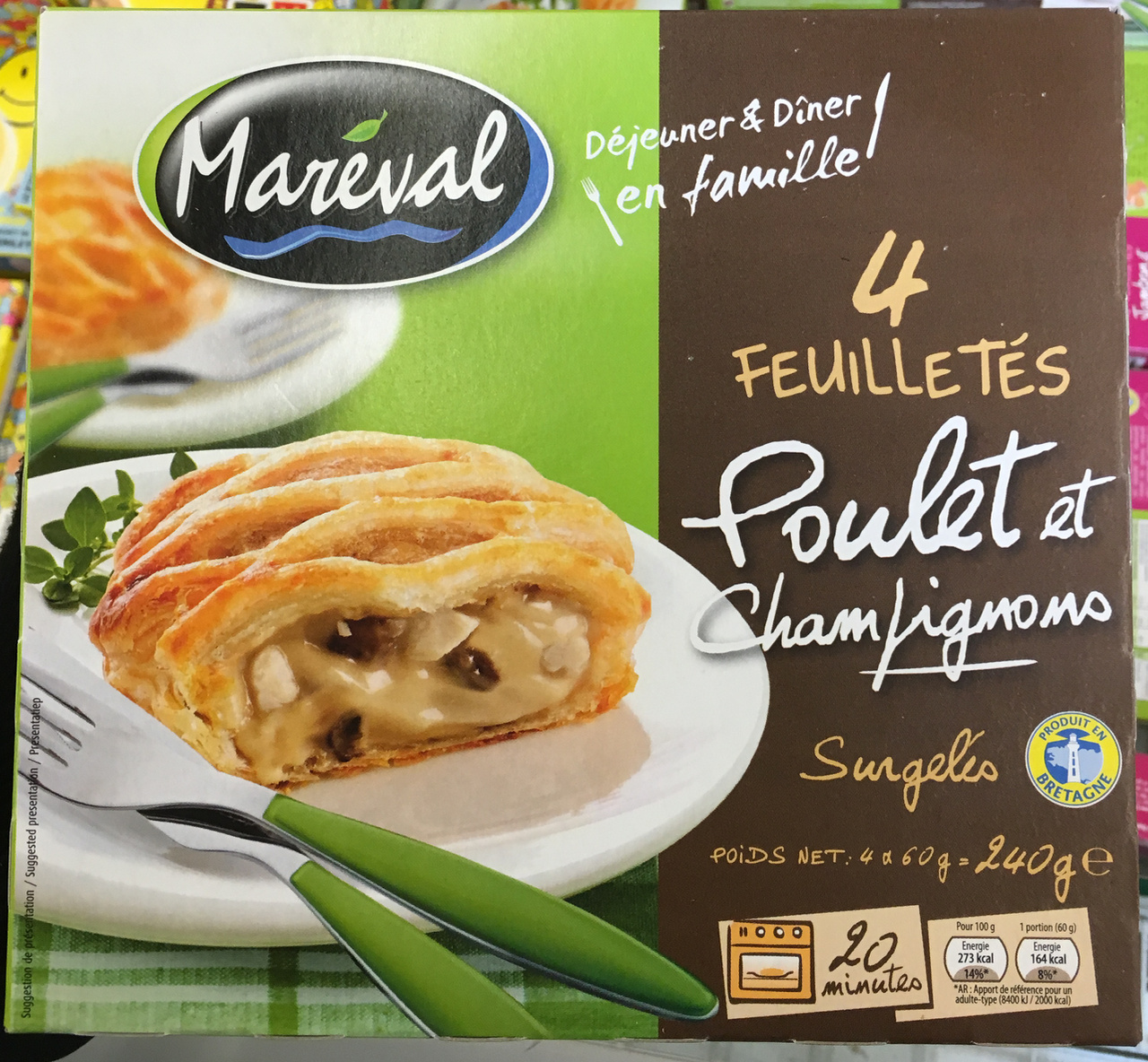 4 Feuilletés Poulet et Champignons surgelés - Produkt - fr