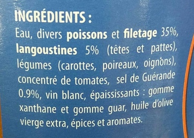 Soupe de poisson & Langoustines au Sel de Guérande - Ingredients - fr