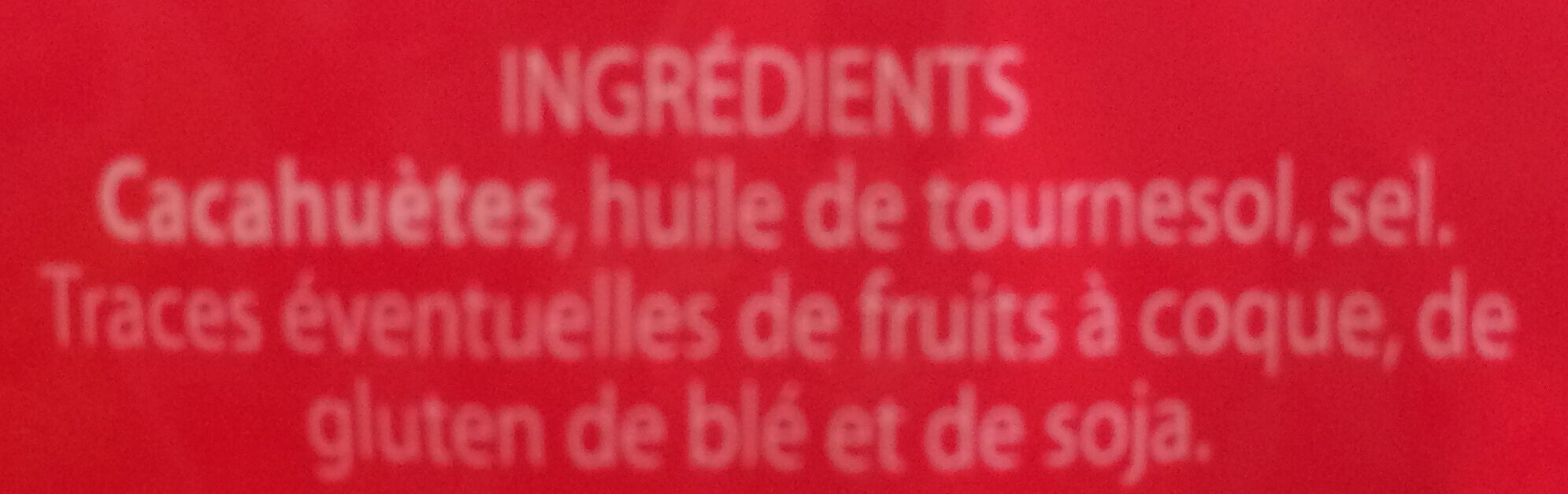 Cacahuetes grillees salees - Ingrediënten - fr