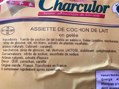 Assiette de cochon de lait - Ingredients - fr
