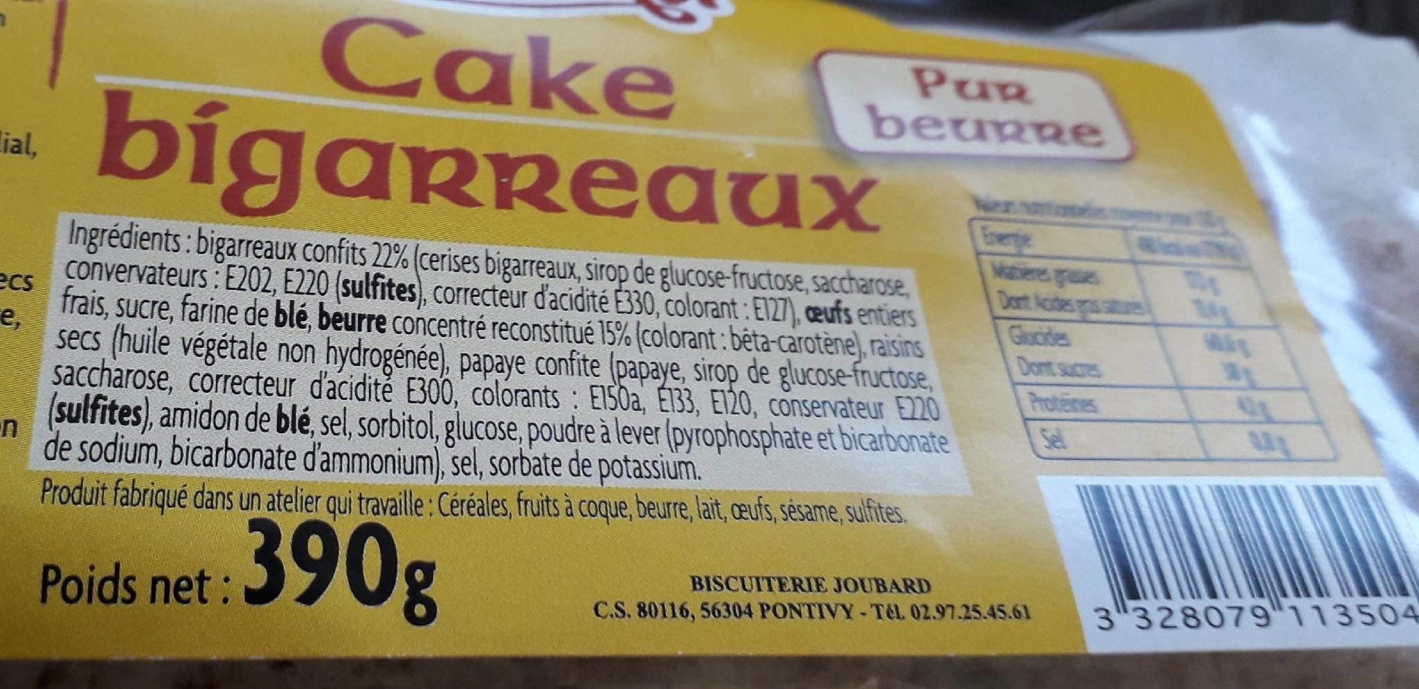 Cake bigarreaux - Zutaten - fr