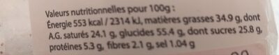 Petales de crepes - Nutrition facts - fr