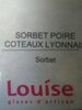 Sorbet poire coteaux lyonnais - Product