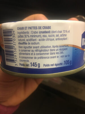 Miettes de crabe - Ingredients - fr