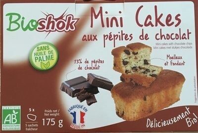 Mini Cakes Aux Pépites De Chocolat Bio - 175G - Bioshok - Product - fr