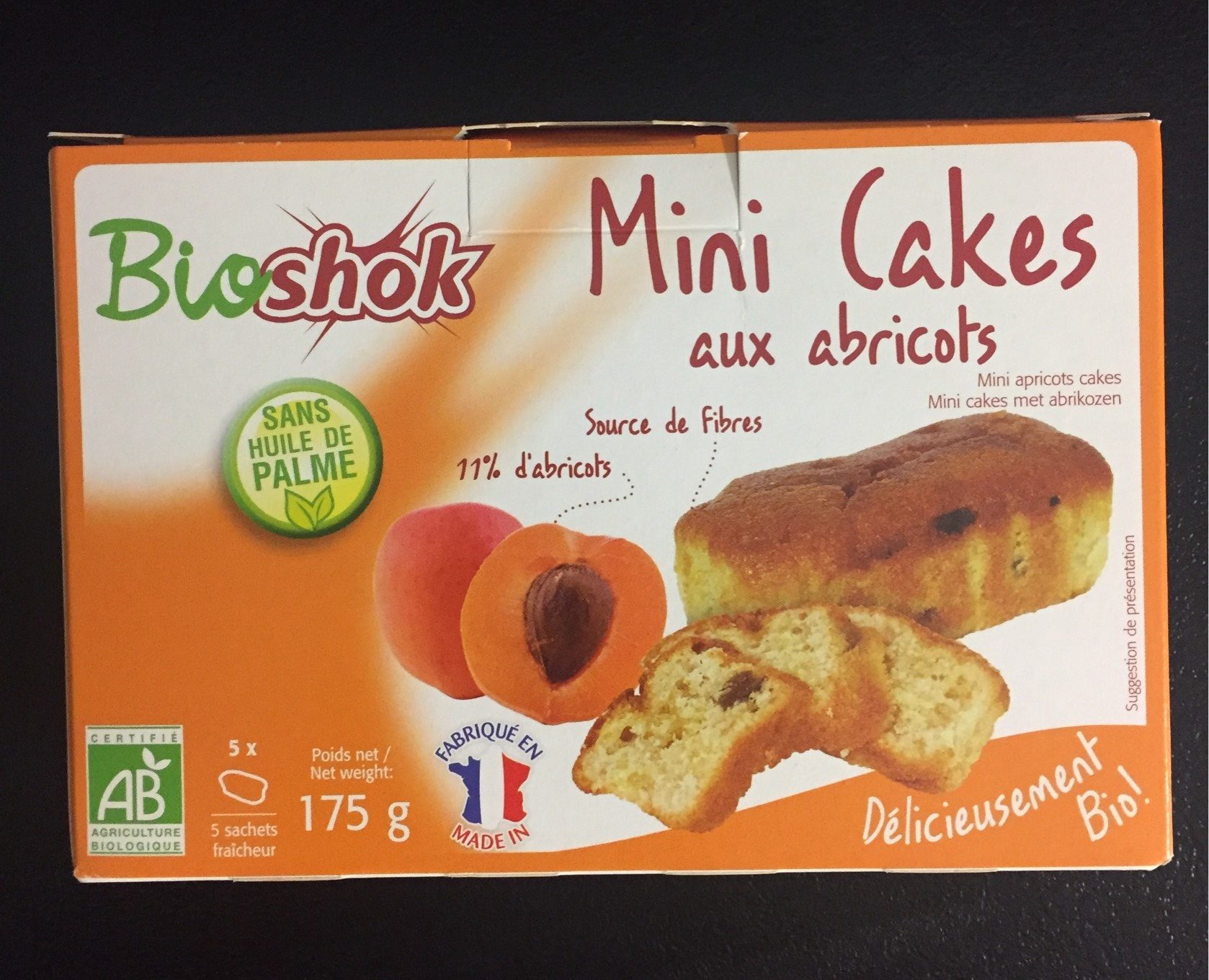 Mini Cakes Aux Abricots Bio - 175G - Bioshok - Product - fr