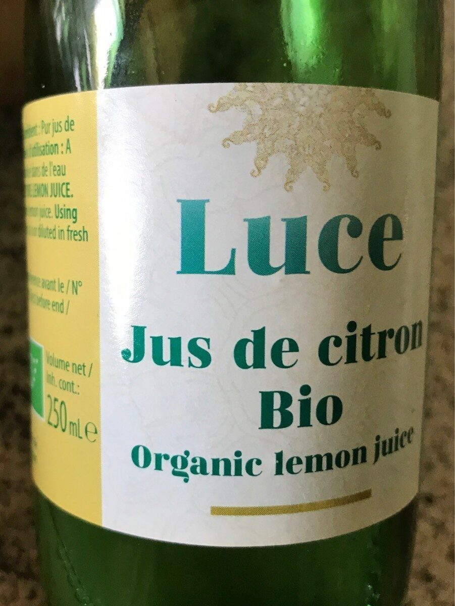 Jus de citron Bio - Tableau nutritionnel
