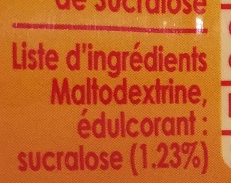 Edulcorant Canderel - Ingrédients