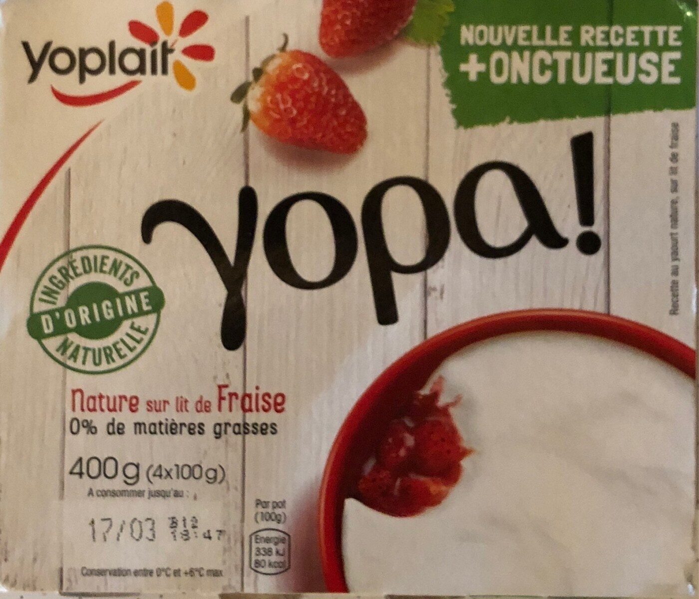 Recette au yaourt nature, sur lit de fraise - Product - fr