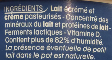 Spécialité laitière nature - Ingredienti - fr
