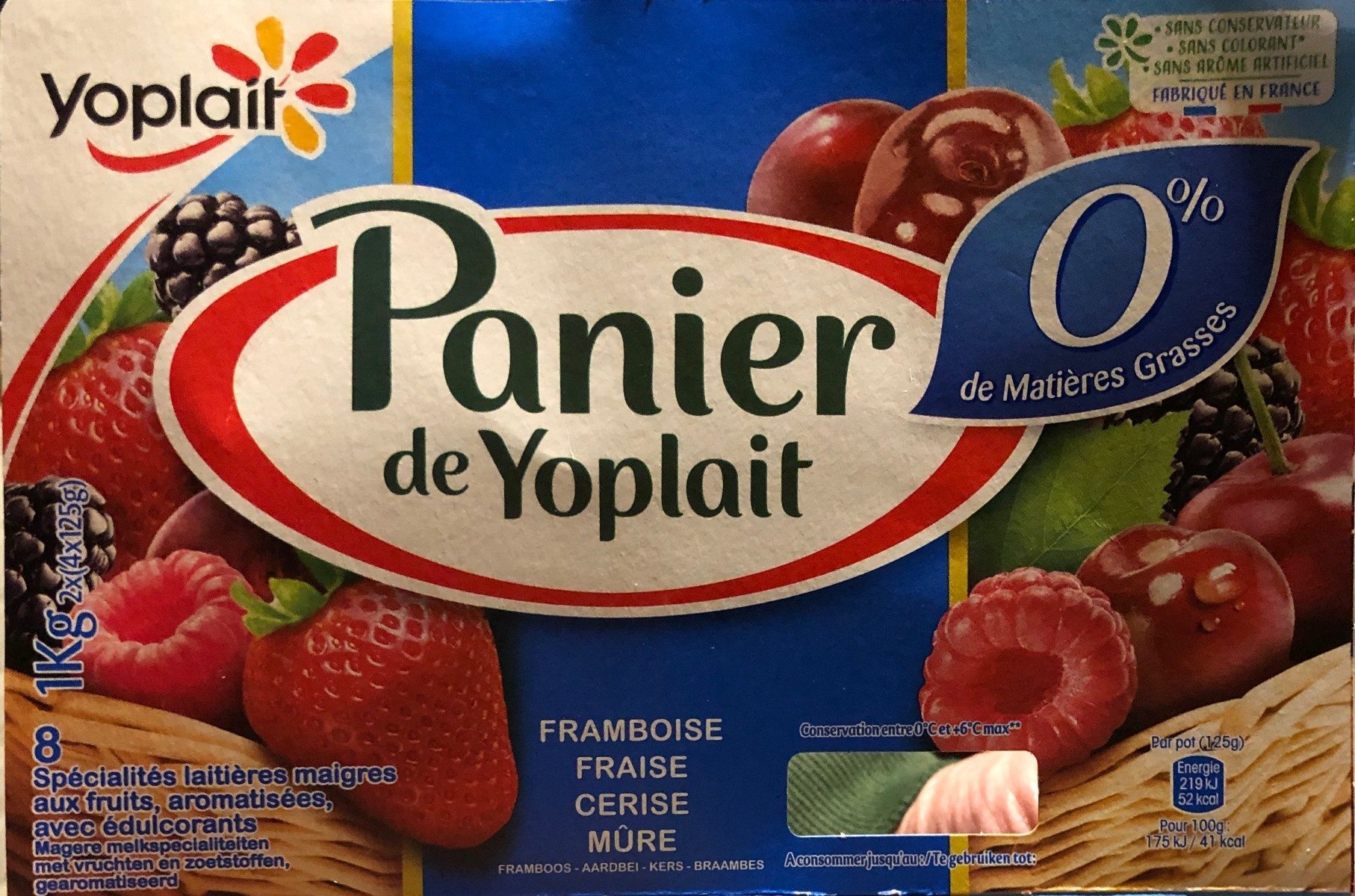 Panier de Yoplait 0% - Product - fr