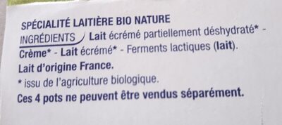 Calin bio - Ingredientes - fr