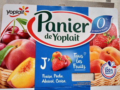 Panier 0% J'aime tous les fruits fraise pêche abricot cerises - Product - fr