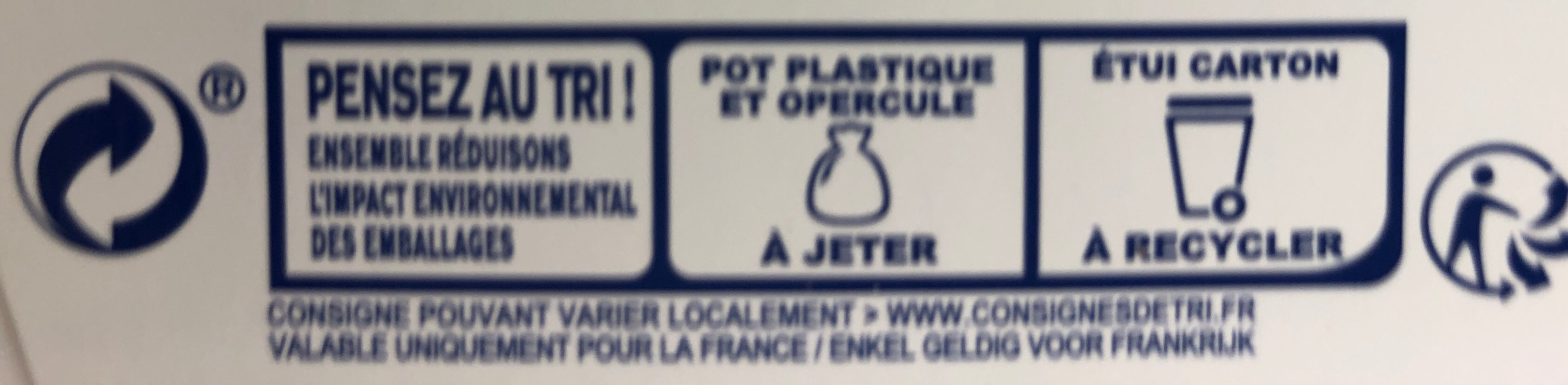 Perle de lait - Recycling instructions and/or packaging information - fr