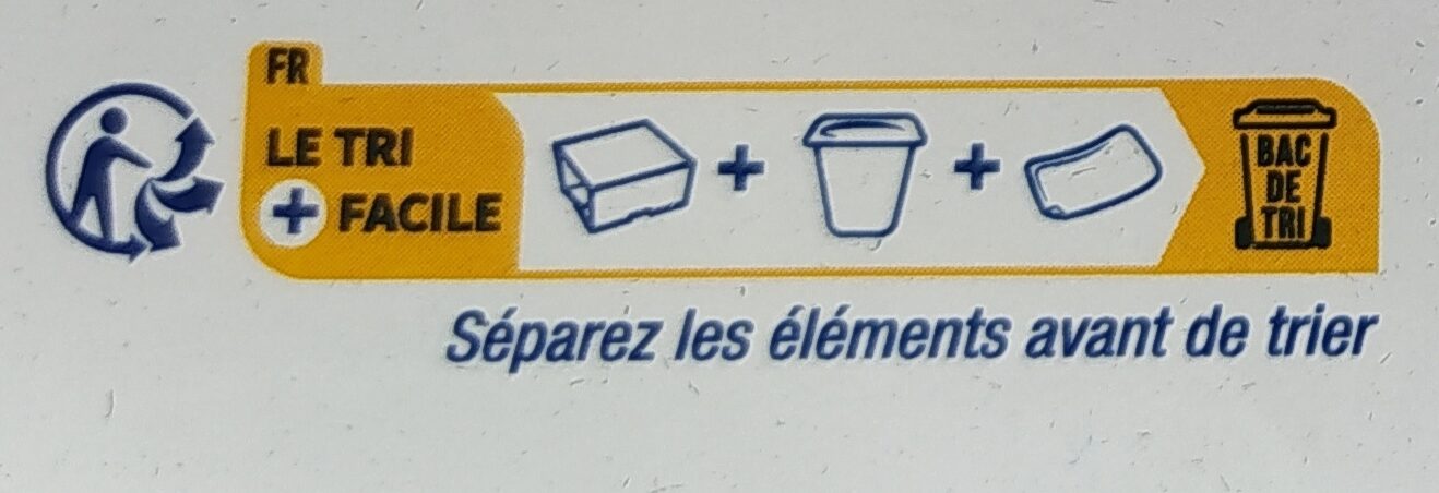 Perle de lait sur lit à la Mangue Passion x4 - Instruction de recyclage et/ou informations d'emballage