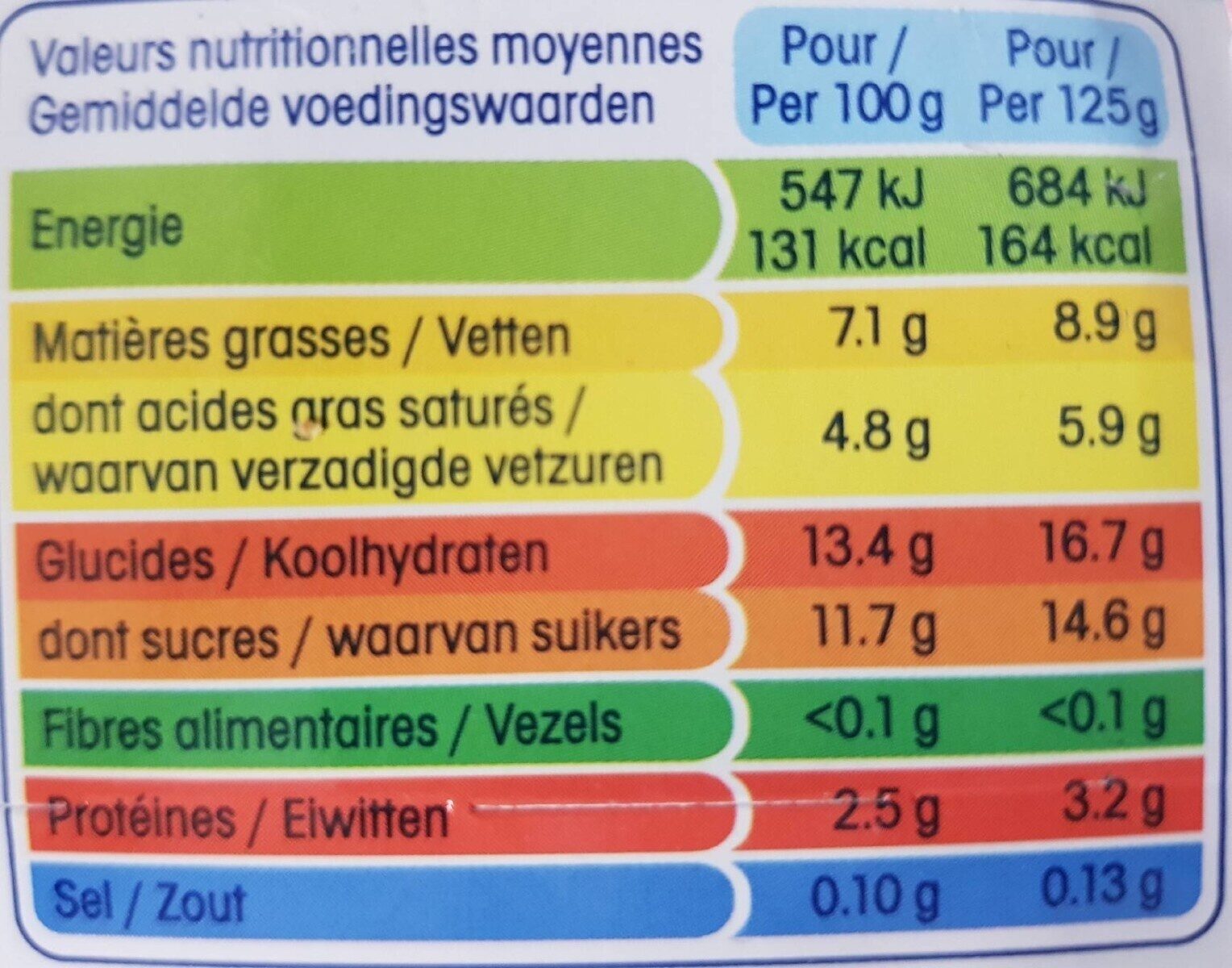 Perle de lait vanille - Nutrition facts - fr