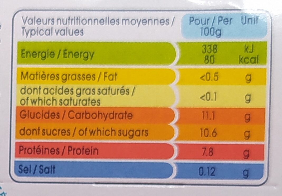 Skyr sur lit aux myrtilles 4 x 100g - Nutrition facts - fr