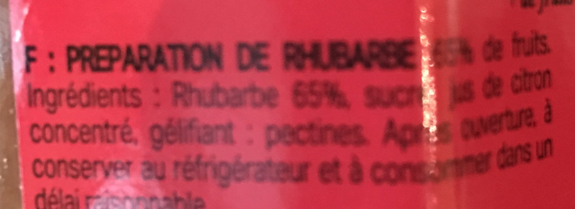 Rhubarbe cuite au chaudron - Ingredients - fr