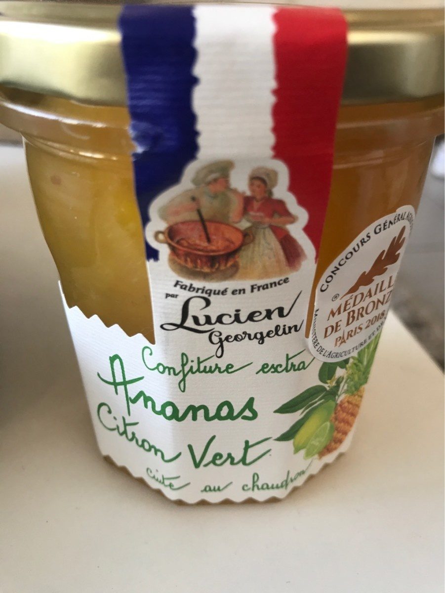 Confiture extra ananas citron vert - Product - fr