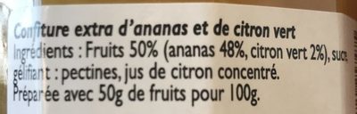 Confiture extra ananas citron vert - Ingredients - fr