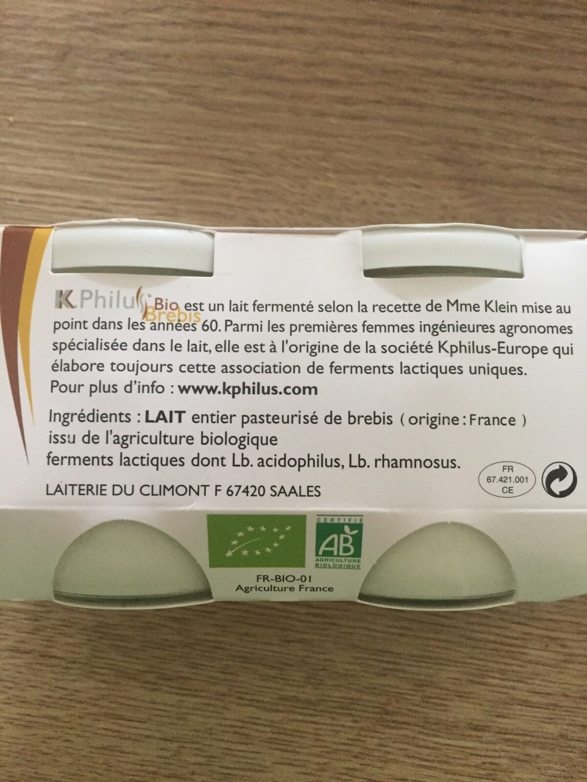 K-philus Brebis Probiotique - Ingredienser - fr