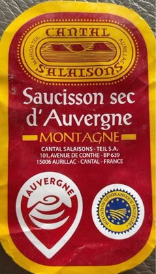 Saucisson sec d'auvergne - Product - fr