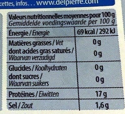 Crevettes royales - Nutrition facts - fr