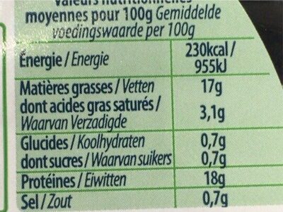 Couronne de Crevettes bio sauce mayonnaise - Voedingswaarden - fr